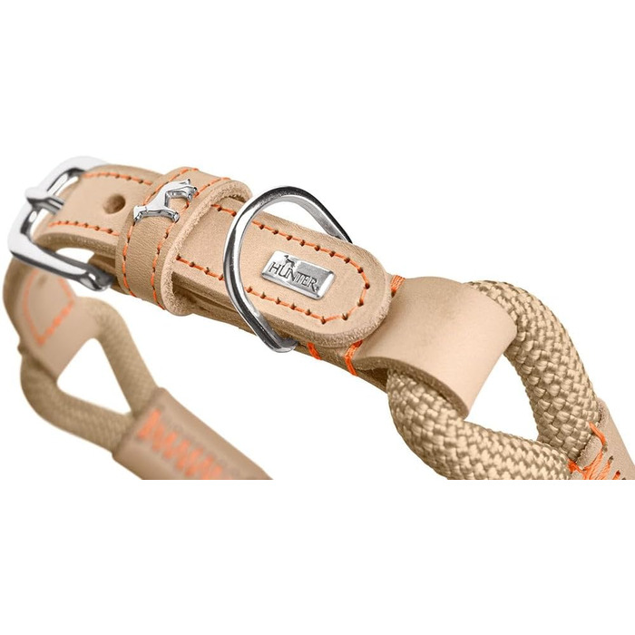 Нашийник для собак HUNTER Malia, бордово-коричневий, з м'якого шнура та міцної шкіри, легкий, зносостійкий, сучасний та елегантний дизайн, яскраві кольори, Made in Germany, розмір 45, бордово-коричневий