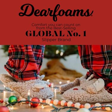 Тапочки-халати Dearfoams Unisex з оленем - святковий новорічний стиль X-Large