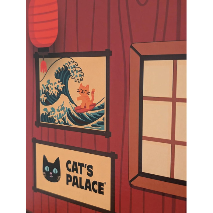 Будинок для котів Cat’s Palace з подвійними місцями для дряпання | 45x35x35 см | Зроблено в Німеччині