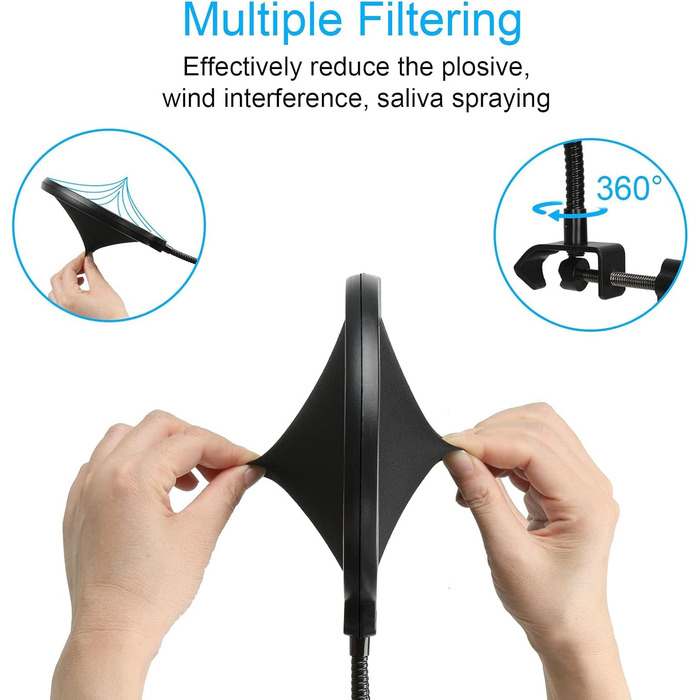 Шарнірний мікрофонний тримач YOUSHARES для Shure SM7B з поп-фільтром (01 Stand Set)