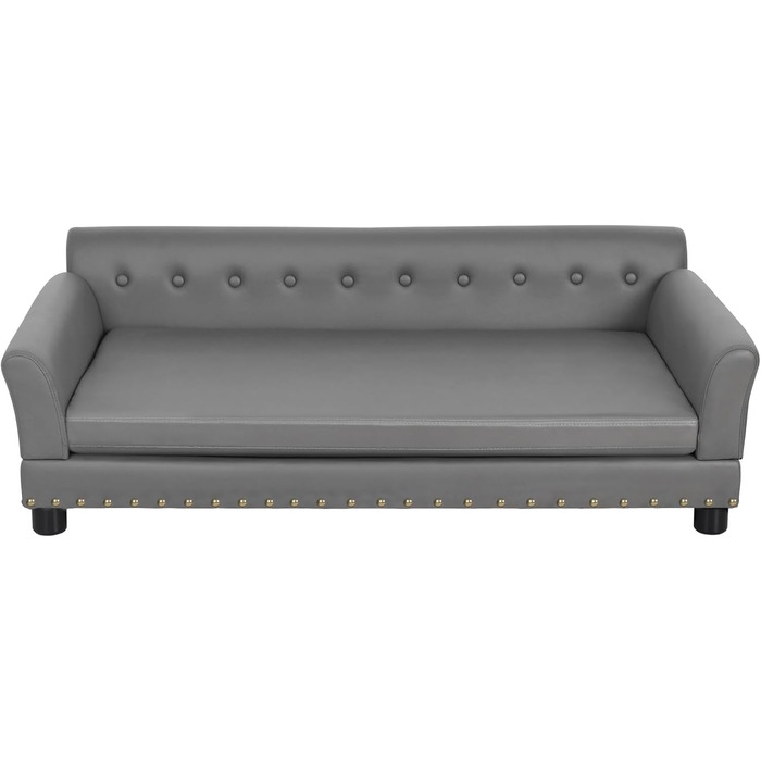 Софа для собак BingoPaw Luxus: велика ортопедична софа для собак XL, сіра, 120x74x40 см