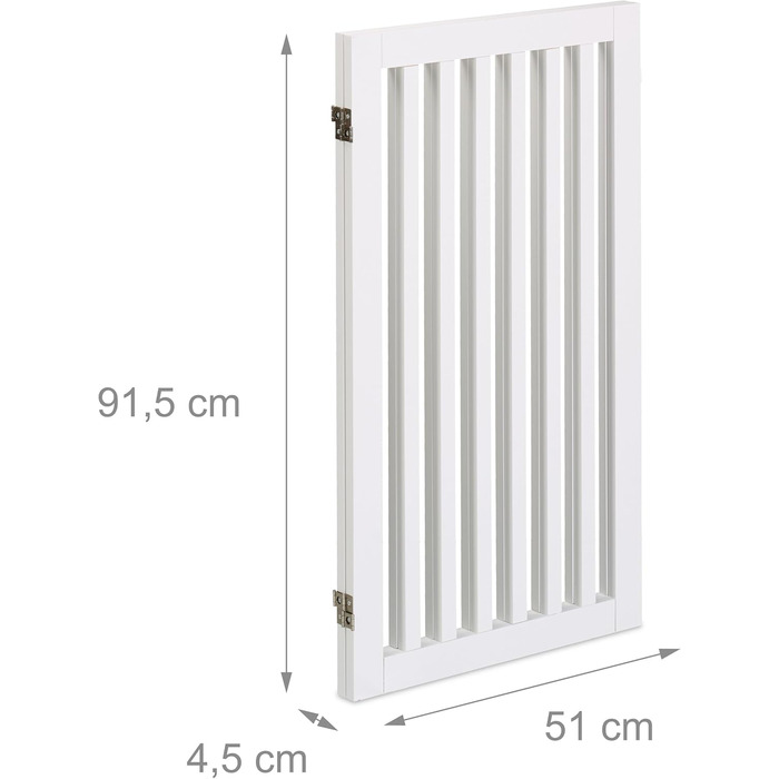 Захисний бар'єр для собак Relaxdays, самостійний, 91,5 x 103 см, MDF, складаний, для дверей, білий