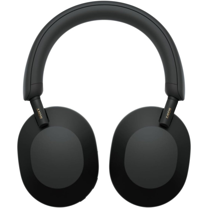 Навушники Sony WH-1000XM5 чорні: бездротові, з шумозаглушенням, Bluetooth, Hi-Res Audio, до 30 год роботи, для iOS та Android + жорсткий кейс