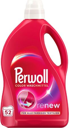Рідкий засіб для прання кольорової білизни Perwoll Renew Color, підсилення кольору та догляд за волокнами, 2x52 прання