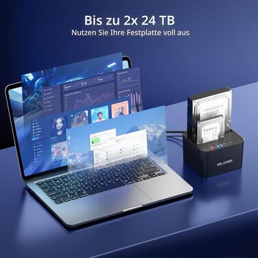 Док-станція для HDD/SSD USB 3.0 на 2 слоти, для 2.5