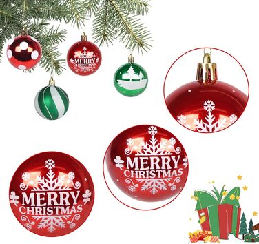 Набір ялинкових прикрас - 30 кульок 6см, пластик, темно-синій та білий, для ялинки