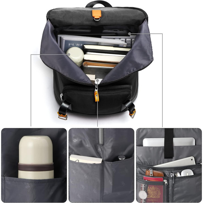 Рюкзак для ноутбука YAMTION для чоловіків, підходить для школи, університету, роботи та подорожей. USB-порт, відділення для ноутбука 17 дюймів.