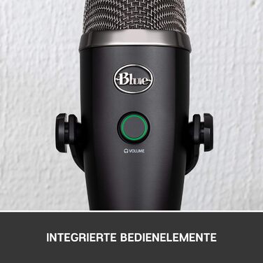 Blue Yeti Nano – Преміум USB-мікрофон для запису, стрімінгу, геймінгу та подкастів (PC/Mac). З Blue VO!CE, кардіоїдна та всеспрямована характеристика, чорний