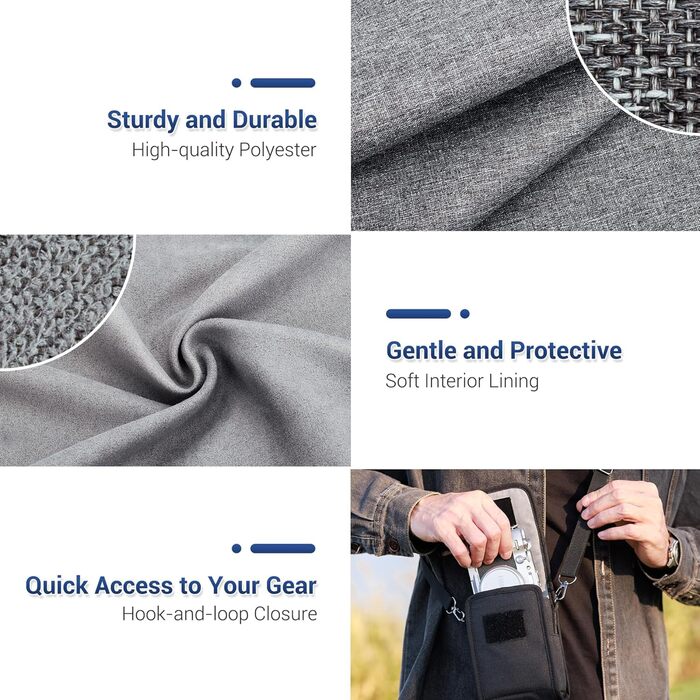 Сумка для камери JJC Kompakt: сумісна з Fuji X100VI/X100V/X100T, Sony a6700/a6600/a6400/a6100, Canon EOS M5/M50, Ricoh GRIII, Leica SOFORT2 (Чорний)