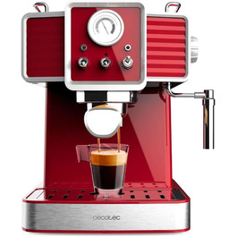 Еспресо-кавомашина Cecotec Express-Kaffe Power 20 Tradizionale Light Blue, 1350 Вт, 20 Bar, з термоблоком та капучинатором, 1,5 л, вінтажний дизайн