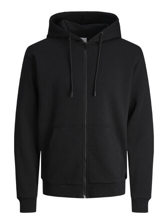 Чоловіча однотонна куртка-худі Jack & Jones, чорна, розмір XL