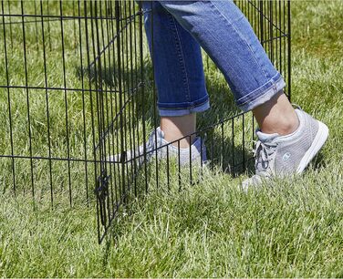 Клітка-загон для собак Midwest Homes for Pets 550-36DR, 157x157x91 см, чорна емаль, з дверцятами