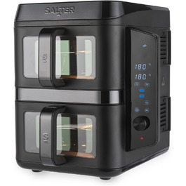 Фритюрниця Salter VertiCook View з вертикальним подвійним ящиком, 9л, 12 функцій, чорний