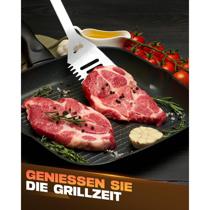 Набір гриль-посуду з нержавіючої сталі з чохлом, 3 шт. | Набір для барбекю, гриль, кемпінг