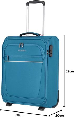 Чемодан-валіза Travelite на колесах, 39 літрів, ручна поклажа, турецький колір, 52 см