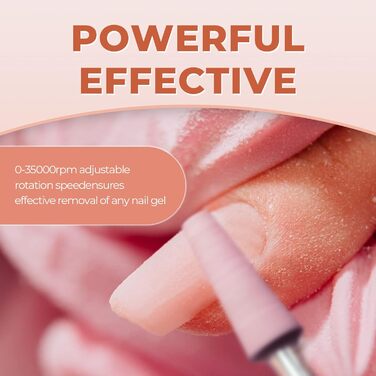 JCMaster TouchPro+ Nagelfräser: Професійний електричний фрезер для нігтів з регулюванням швидкості та сенсорним керуванням, 35000 об/хв, комплект з 4 фрезерами, для гель та акрил, нігті, догляд за ногами