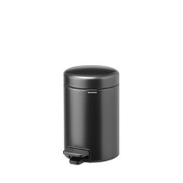 Сміттєвий відер Brabantia NewIcon для ванної кімнати з педаллю та кришкою, 3 л, сірий (Confident Grey)