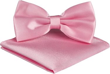 Комплект підтяжок та краватки-метелика з нагрудною хусткою для смокінга, рожевий – 3 шт.