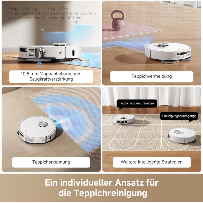 Робот-пилосос Dreame L40 Ultra AE з функцією миття, 19000 Па потужність всмоктування, багато щіток та гнучкий моп, для вологого та сухого прибирання. Автоматична станція очищення пилу.