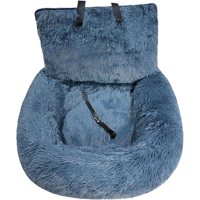 Автокрісло для собак | Підстилка-ліжко в авто | Знімне автокрісло для тварин | Безпечний крісло-ліжко для собак | М'яке, тепле автокрісло-ліжко для собак, сірий колір