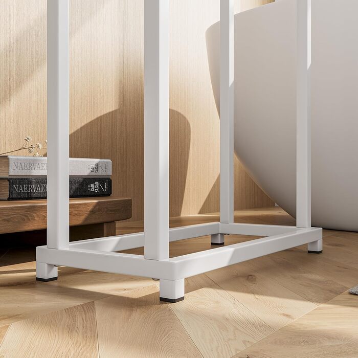 Підставка для рушників, тримач для рушників, стійка для рушників на 3 рейки, для ванної кімнати, сталева, 2 яруси (білий)