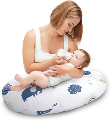 Подушка для сну Tottsy Baby Seitenschläfer - 190 см для сну на боці, вагітним та годуючим, з чохлом Oeko-Tex, принт у крапочку на сірому кольорі