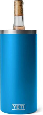 YETI Rambler Wine Chiller - Stainless Steel Insulated Wine Cooler (Big Wave Blue)