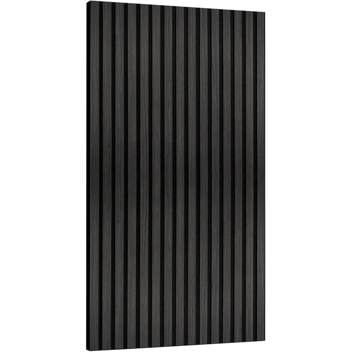 Акустичні настінні панелі HORI в стилі дерева для шумоізоляції та декору стін, 120x60x2,1 см, 3D Black Oak (чорний дуб)