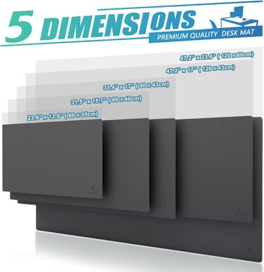 Підкладка на стіл K KNODEL, 80 x 40 см, PVC, для ноутбука, чорна, двостороння