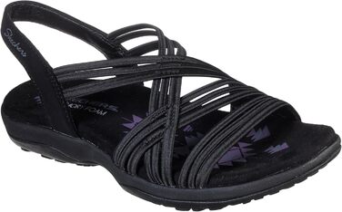 Скечерес Reggae Slim - жіночі спортивні сандалі Slip-ins, чорні, 41 EU, еластичні