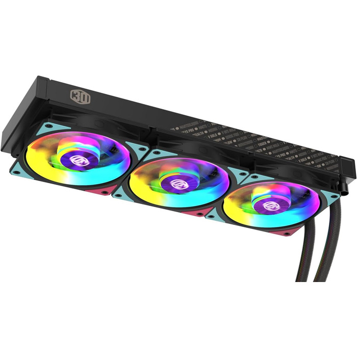 Cooler Master MasterLiquid PL Flux: Система водяного охолодження CPU з 2 x 120мм вентиляторами, білий (360, Flux)