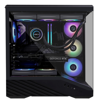 Корпус для комп'ютера Lian Li Vector V100 RGB, 4 ARGB вентилятори 120мм, Чорний