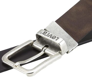 Чоловічий двосторонній шкіряний ремінь Levi's Core Reversible Belt, коричневий