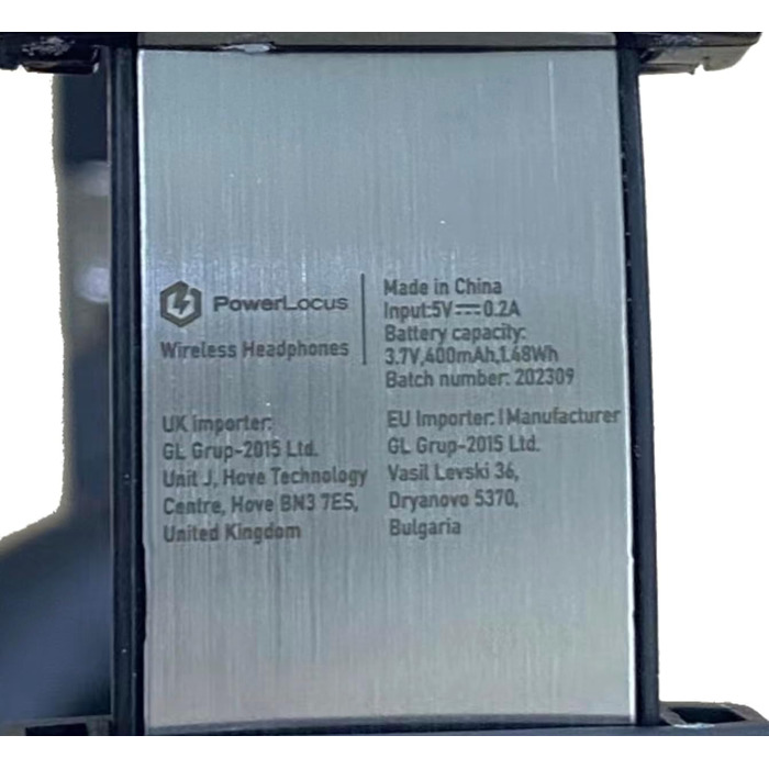 PowerLocus Bluetooth навушники Over-Ear, бездротові, складні, з мікрофоном, Hi-Fi стерео, глибокий бас, м'які амбушюри, для телефону, планшета, ПК - асфальтово-сірий