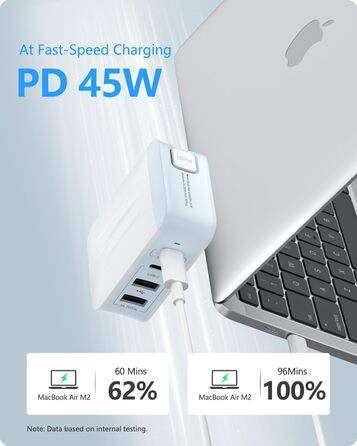 Універсальний адаптер LENCENT з USB зарядкою 45W, 4 порти (2x USB-A, 2x USB-C) - EU/US/UK/AU