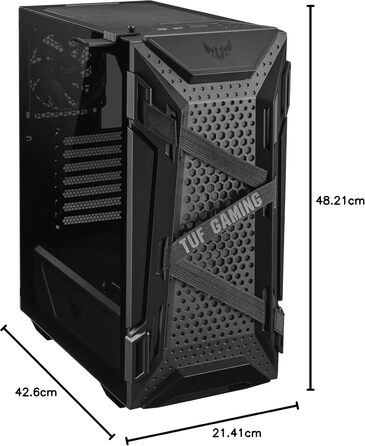Корпус ПК ASUS TUF Gaming GT301: Mid-Tower, скло, RGB, Aura Sync, чорний