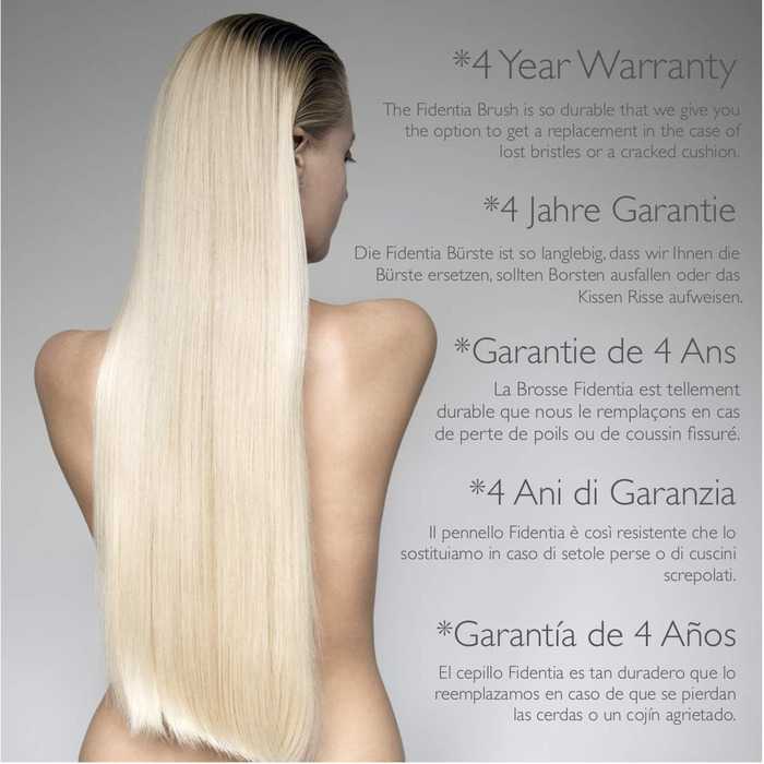 Щітка для нанесення волосся Fidentia | Пневматична щітка для нанесення волосся, перук та накладних волосся | Зроблено в Німеччині