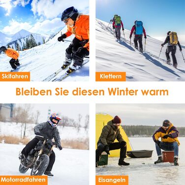 Нагріваючі рукавички Minthouz W13 з акумулятором 5V 5000mAh для чоловіків та жінок, з підтримкою сенсорного екрану та водонепроникним дизайном, для активного відпочинку