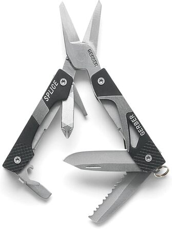 Мультитул Gerber Vise Pocket Tool з плоскогубцями, 10 функцій, з ножицями (8 інструментів), алюміній/нержавіюча сталь, чорний