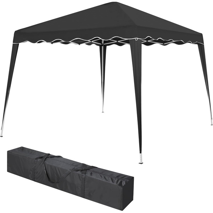 Foldable Gazebo 3x3m incl. Bag | Water-resistant, UV 50+ Protection | Pop-Up Tent, Foldable Gazebo, Garden Tent, Party Tent, Capri | Click System Metal Frame (Gray)