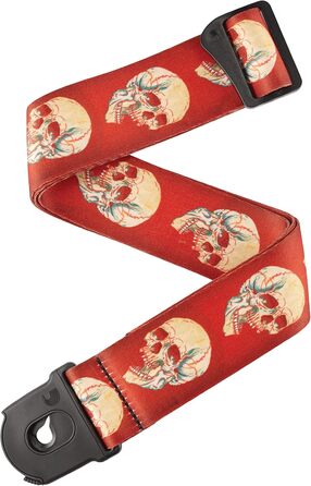 Гітарний ремінь D'Addario Alchemy Cryptorosa з планетарним замком та символом черепа