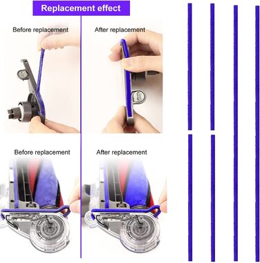Replacement Brush for Dyson V6 V7 V8 V10 V11 Soft Bristle Floor Brush, Soft Roller for Dyson Accessories, with 6 Felt Strips for Dyson Vacuum Cleaners, Cleaning and Dust Removal ABS