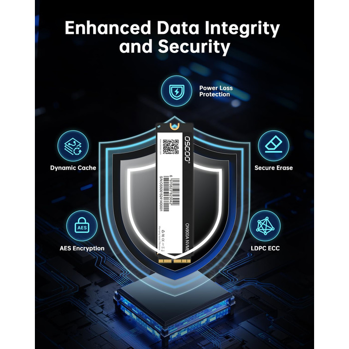 SSD 2TB NVMe PCIe Gen3.0x4 для Mac (2013-2018) - Швидкість до 2000 МБ/с читання, 1600 МБ/с запису