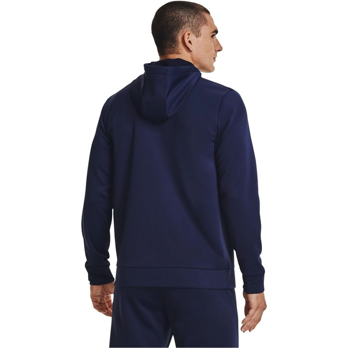 Чоловіча флісова толстовка-худі Under Armour Armourfleece на блискавці, темно-синя/чорна, розмір L