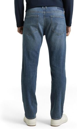 Джинси чоловічі Tom Tailor TTMARVIN Straight з еластаном, блакитний денім Used Mid Stone Blue, розмір 34W/36L