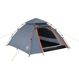 Намет туристичний Lumaland Outdoor Kuppelzelt для кемпінгу, трекінгу та фестивалів, 2-3 особи, 215x195x120 см, зелений (сірий)