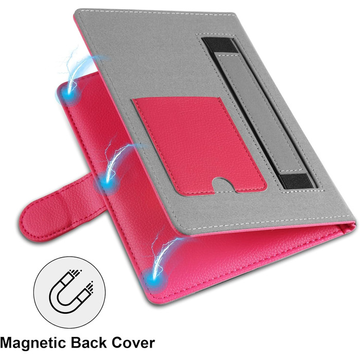 Чохол для електронного читача 6-7 дюймів: Pocketbook, Tolino, Sony, Kindle, Kobo. Шкіряний чохол, зелений (рожевий)