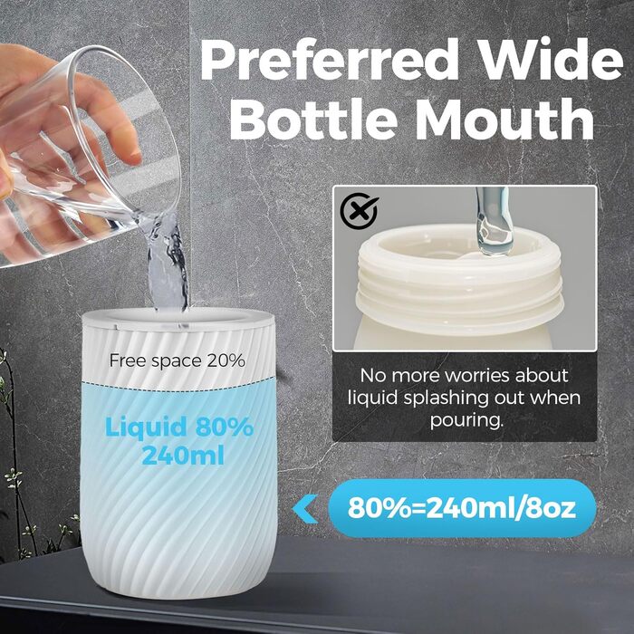 Automatic Soap Dispenser 300ml Electric Automatic Foam Soap Dispenser with Sensor, No Touch Automatic Soap Dispenser with USB Charging for Bathroom, Kitchen, Toilet White