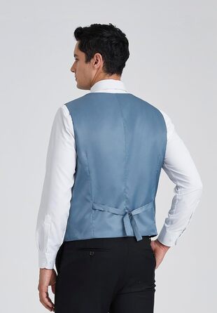 Чоловіча жилетка Enision для ділового стилю та вечірніх подій, однотонна жилетка з кишенями, розміри XS-4XL, колір: морський/блакитний