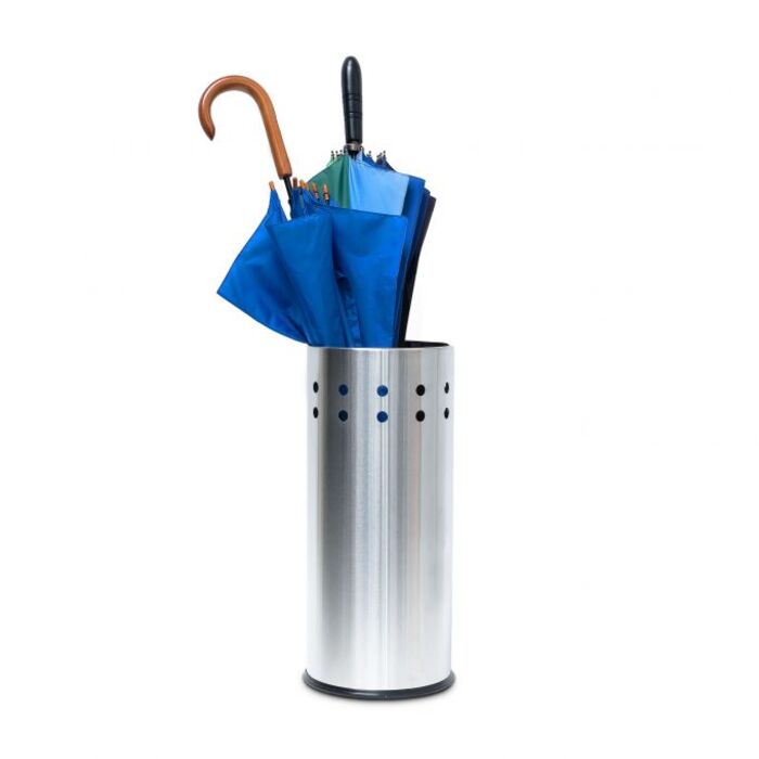 Relaxdays stainless steel umbrella stand with insert